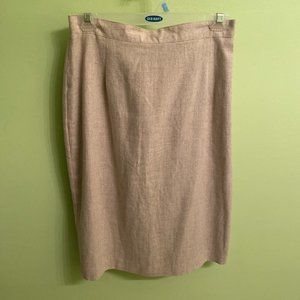 Vintage Hand-Sewn Tan Mid-Length Skirt